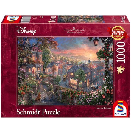 Puzzle - Thomas Kinkade: Disney - Lady and the Tramp (1000 pieces)