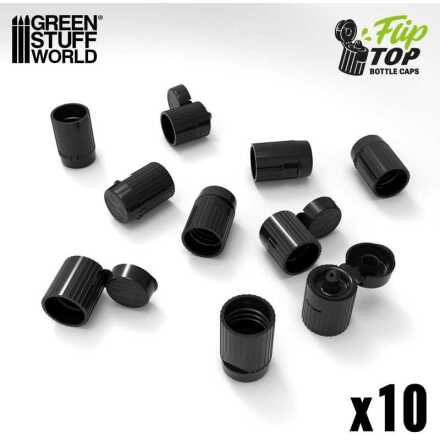 Flip-top dropper caps