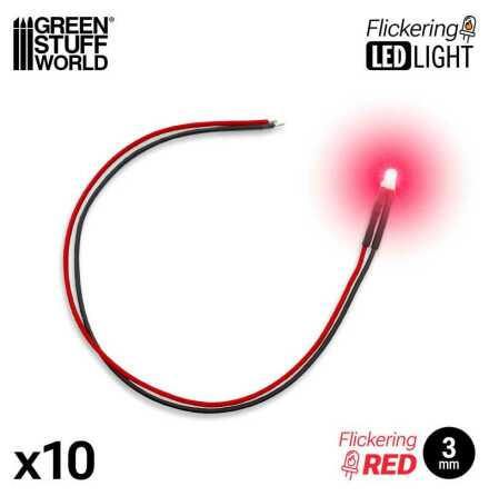 Red Flickering LED Lights 3mm