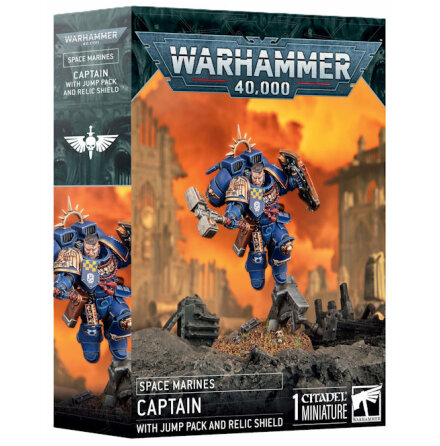 SPACE MARINE CAPTAIN WITH JUMP PACK & RELIC SHIELD (Release 2025-10-25)