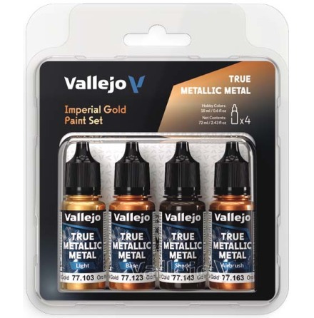 IMPERIAL GOLD PAINT SET (VALLEJO TRUE METALLIC METAL)