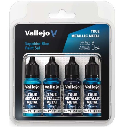 SAPPHIRE BLUE PAINT SET (VALLEJO TRUE METALLIC METAL)