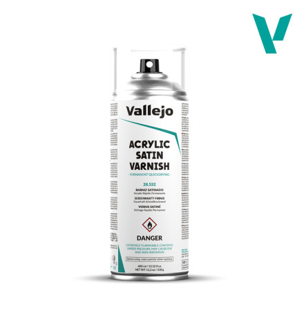 Vallejo Acrylic Satin Varnish Spray (400 ml)