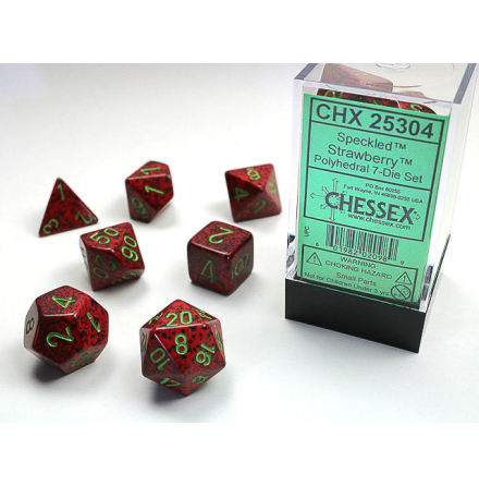 Speckled Polyhedral Strawberry 7-Die Set