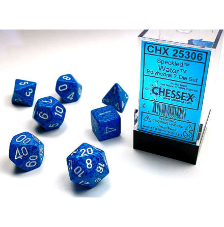 Speckled Polyhedral Water 7-Die Set