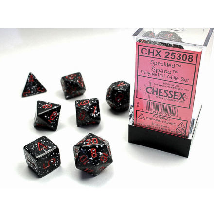 Speckled Polyhedral Space 7-Die Set