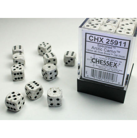 Speckled 12mm d6 Arctic Camo Dice Block (36 dice)