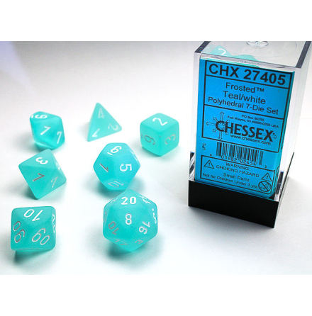 Frosted Teal/white 7-Die Set