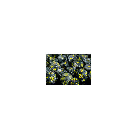 Vortex Dice 12mm d6 Black/yellow Dice Block (36 dice)