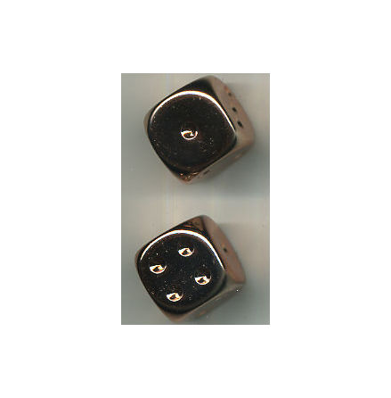 Copper Metallic look 16mm d6 Pair (2st)