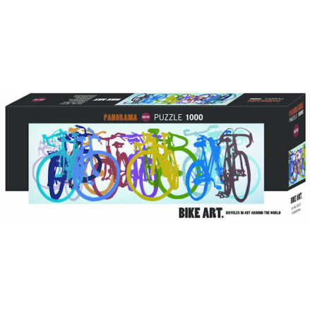 Bike Art, Colourful Row 1000 pieces Panorama