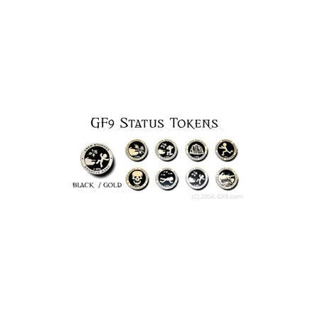 GF9 Status Token Set: Black/Gold