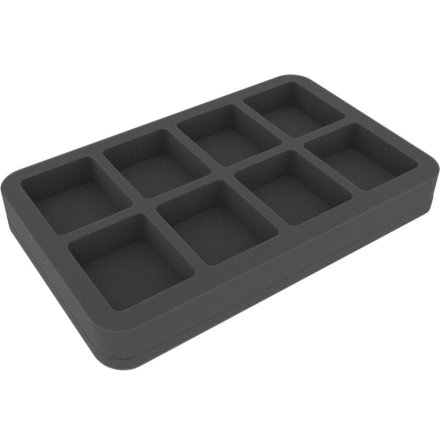HS035BF02BO 35 mm (1.4 inch) half-size Figure Foam Tray for 8 large Flames of Wa