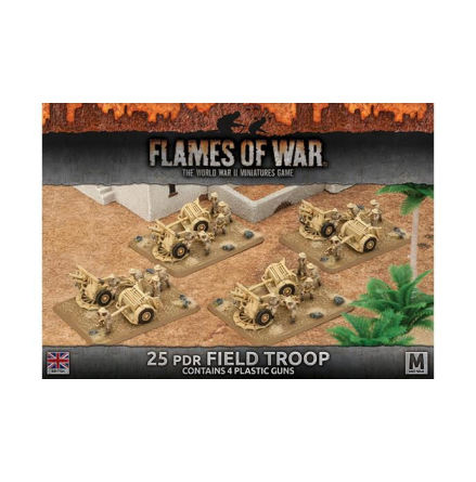 Desert Rats 25pdr Field Troop (Plastic x 4)