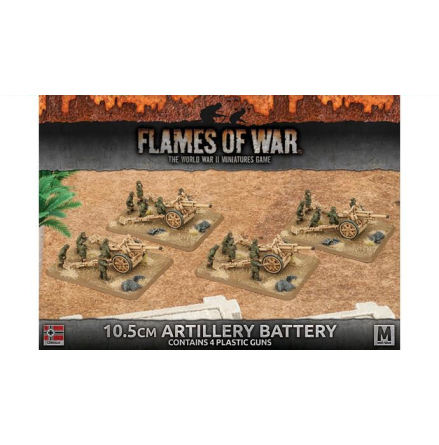 Afrika Korp 10.5cm Artillery Battery (Plastic x 4)