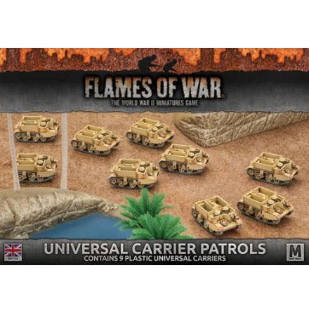 Desert Rats Universal Carrier Patrols (Plastic x 9)