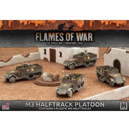 M3 Halftrack Transport Platoon (plastic)