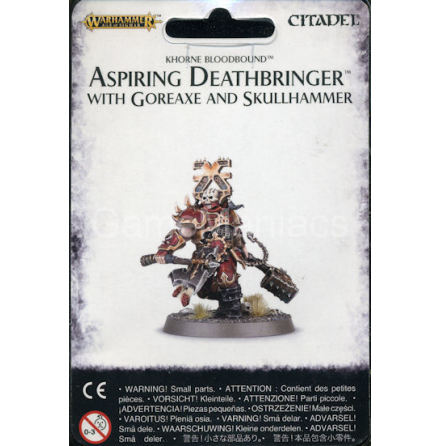 BLADES OF KHORNE: ASPIRING DEATHBRINGER WITH GOREAXE AND SKULLHAMMER