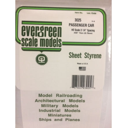 PLASTICARD PASSENGER CAR SKIVA SKALA HO 300x150 mm (1)