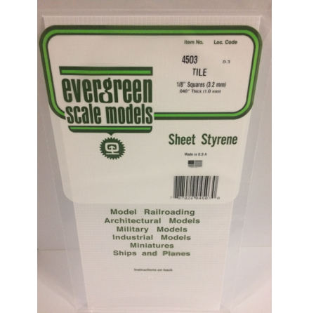 PLASTICARD PLATTOR RUTMÖNSTER 3.2x3.2 mm 350x150 mm 1 mm tjock (1)