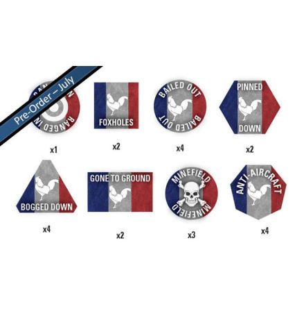 Team Yankee French Token Set