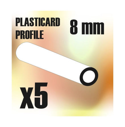 ABS Plasticard - Profile TUBE 8mm