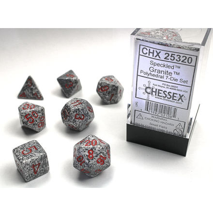 Speckled Polyhedral Granite 7-Die Set