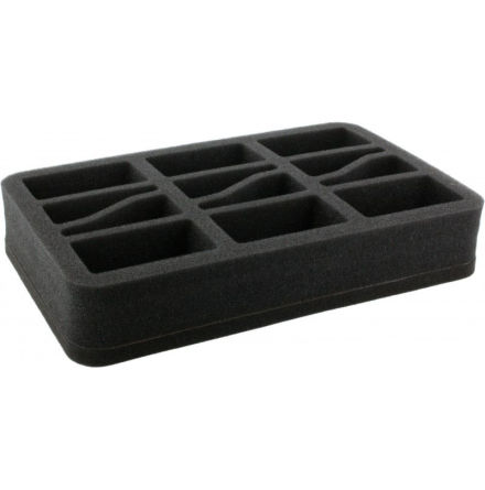 HS050BF03BO 50 mm (2 inch) half-size Figure Foam Tray with base