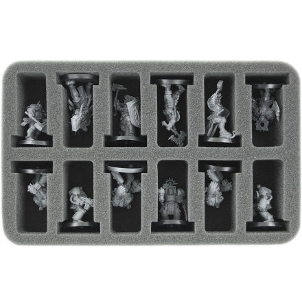 HS050WH04 foam tray for 12 GW Miniatures with 40 mm Base