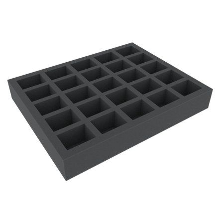 FS050WH11 50 mm (1.97 inch) full-size Tray with 25 large cut outs for Warhammer
