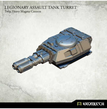 Legionary Assault Tank Turret: Twin Heavy Magma Cannon