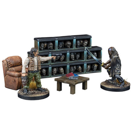 THE WALKING DEAD: The Governors Trophy Room Collectors Resin Set (Begrnsad ut