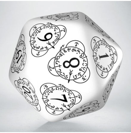 D20 Level Counter White & black Die (1)