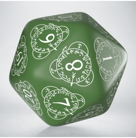 D20 Level Counter Green & white Die (1)