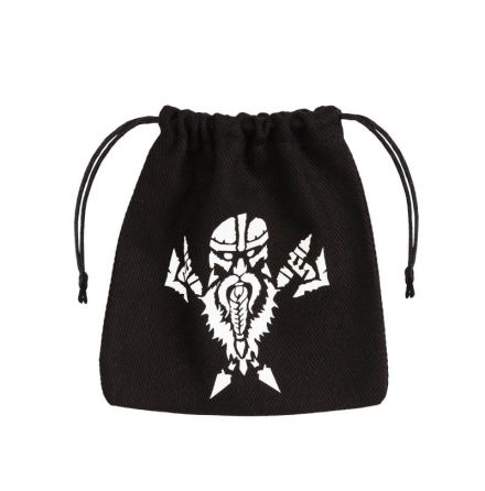 Dwarven Black & white Dice Bag