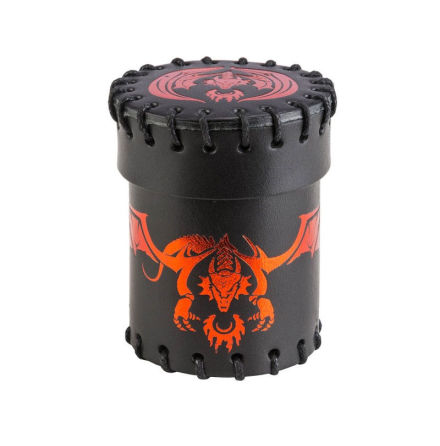 Flying Dragon Black & red Leather Dice Cup