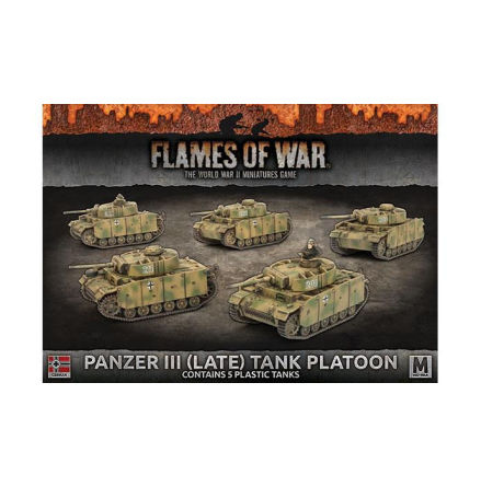 PANZER III (LATE) PLATOON (x5 plastic tanks schurzen)