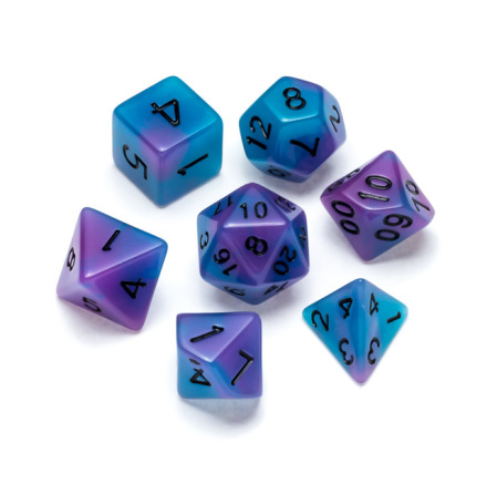 Flourescent Series: Blue & Purple - Numbers: Black