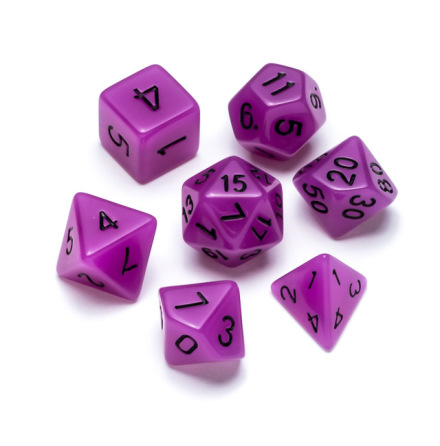 Flourescent Series: Purple - Numbers: Black