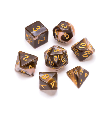 Marble Series: Chocolate & Cream - Numbers: Gold