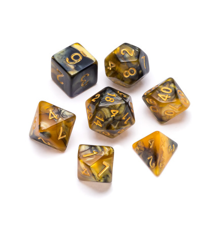 Marble Series: Gold & Black - Numbers: Gold