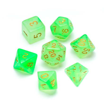 Nebula Series: Green - Numbers: Gold