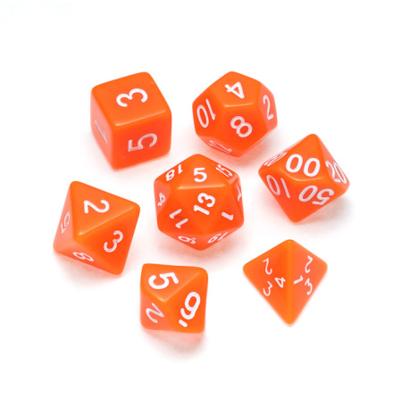 Opaque Series: Orange - Numbers: White