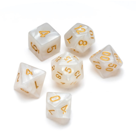 Pearl Series: White - Numbers: Gold