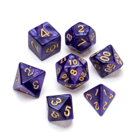 Pearl Series: Purple - Numbers: Gold