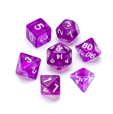 Transparent Series: Purple - Numbers: White