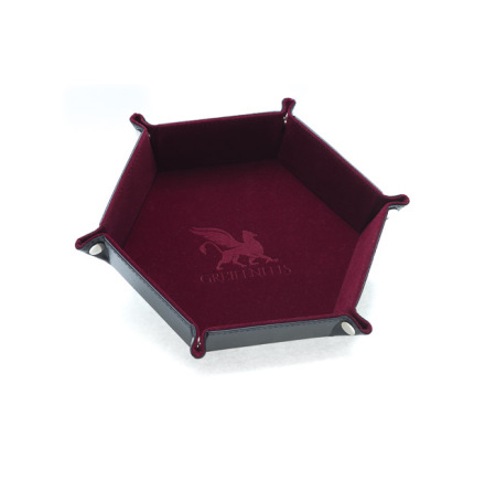 Dice Tray Hexagon Series: Burgundy