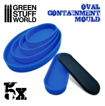 5x Containment Moulds for Bases - Oval