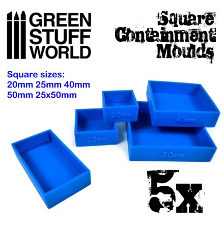 5x Containment Moulds for Bases - Square