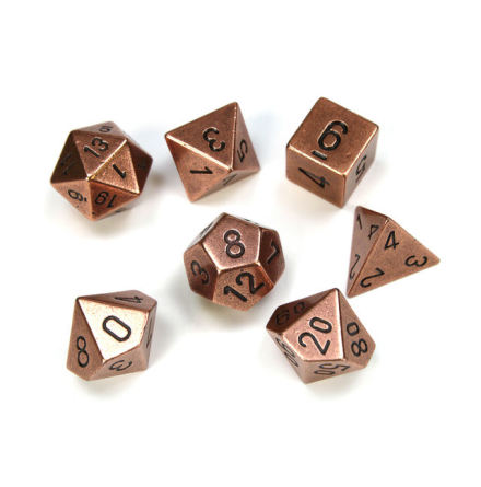 Metal Copper 7 Die Polyhedral Set